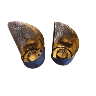 IRON T-LIGHT HOLDER (BLACK & GOLD)SET OF 2  BCLIAWGFB